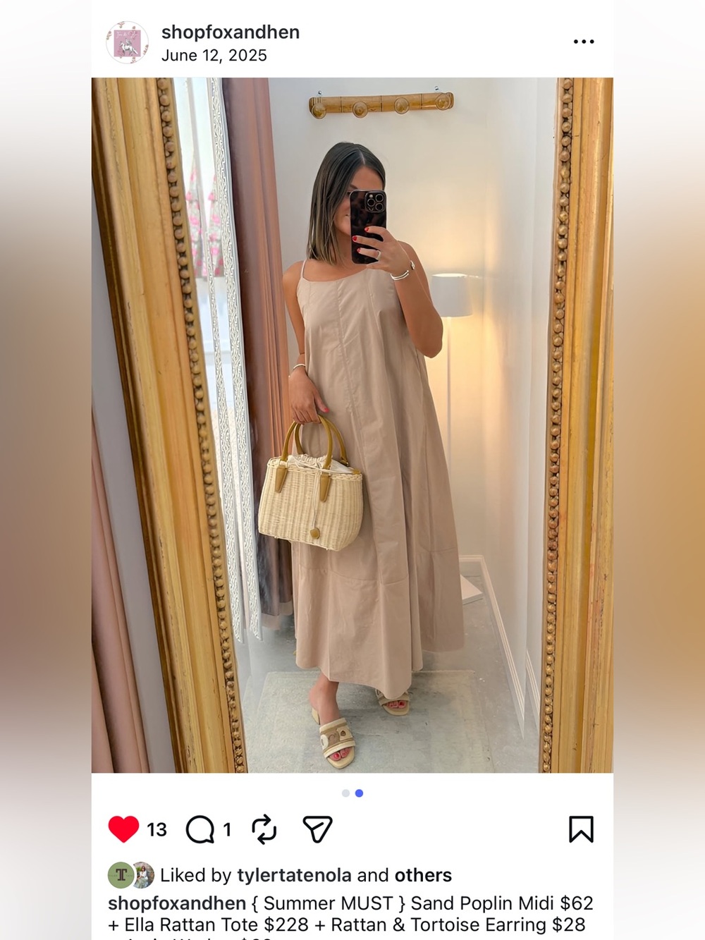 Free Market Sand Poplin Midi cotton dress